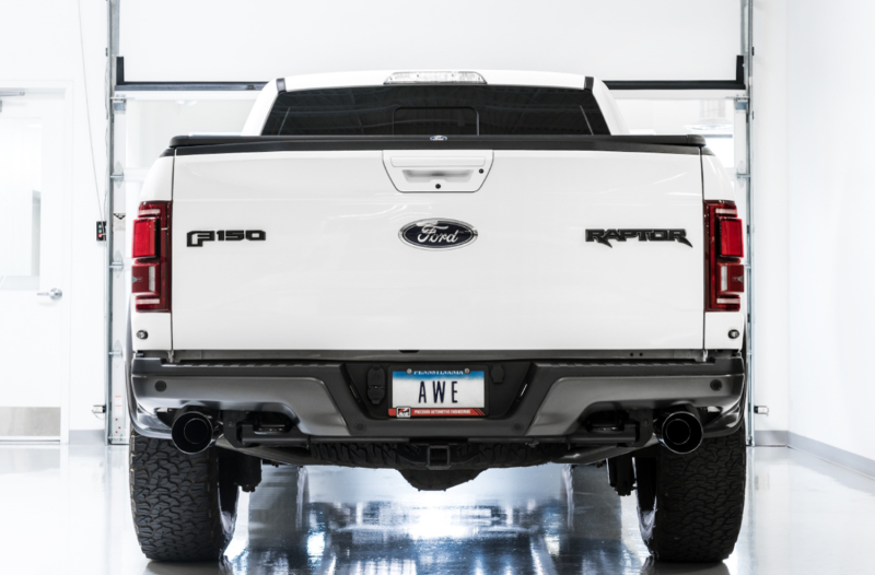 Ford Raptor Performance Exhaust - Rear - AWE Tuning - 0FG Cat Back - Diamond Black - `17-`27
